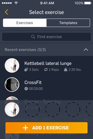 eGym Fitness App screenshot 2