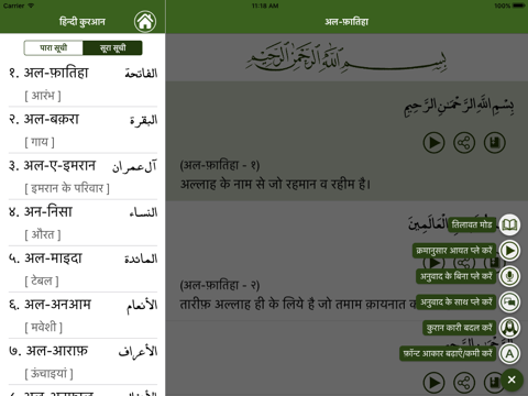 Hindi Quran हिंदी कुरान screenshot 3
