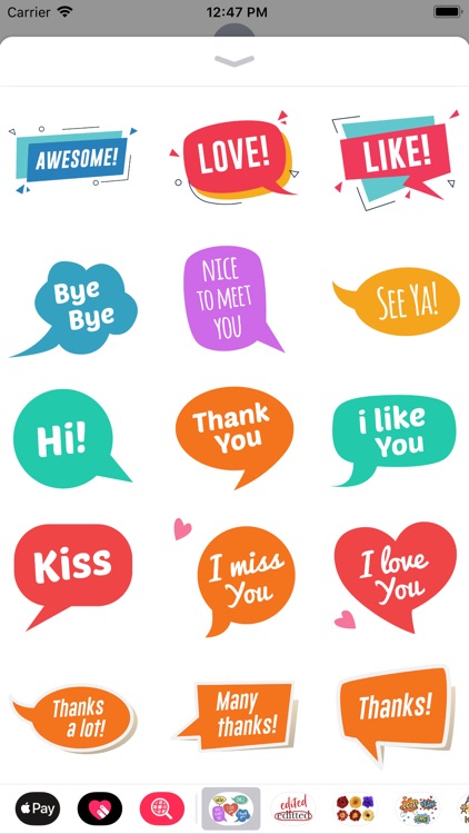 Speech Bubble Sticker Set