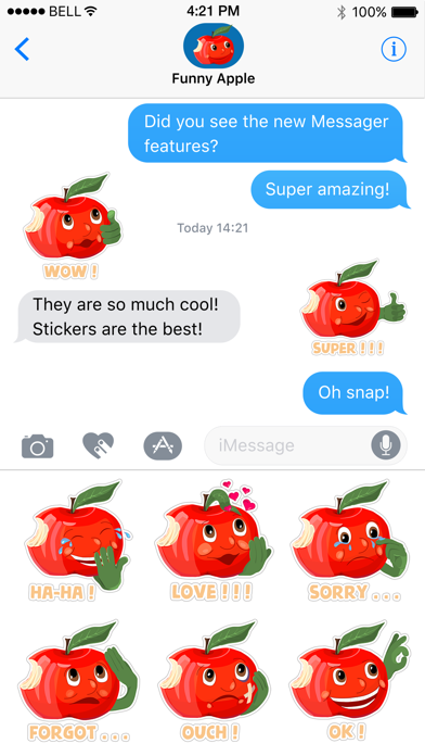 Funny Red Apple Stickers screenshot 2
