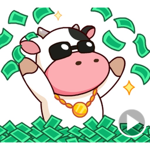 Moo the Rich Cow Stickers