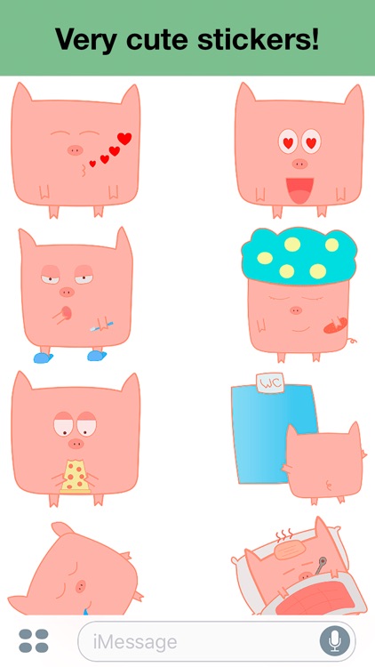 Pink Pig - Cute stickers