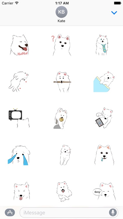 Samoyed Dog Smileymoji Sticker