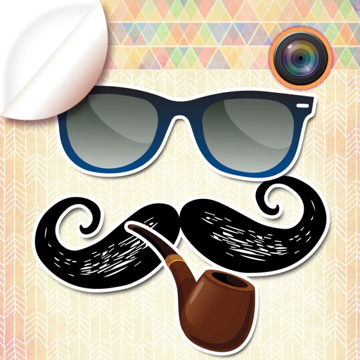 Hipster Stickers for Pictures iOS App