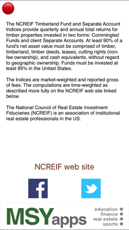 NCREIF Timberland Fund & Separate Account Indices screenshot-3