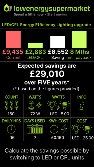 Lighting Energy Saving Calc(圖1)-速報App