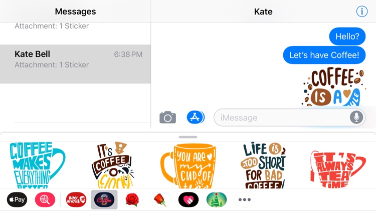 Coffee Moji Quotes Sticker App screenshot-3