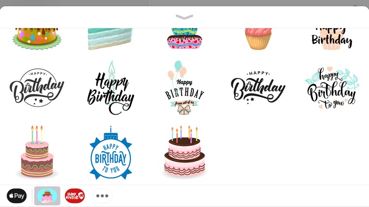 Happy Birthday Cake Stickers