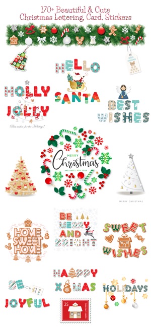 Christmas Lettering Stickers .(圖1)-速報App