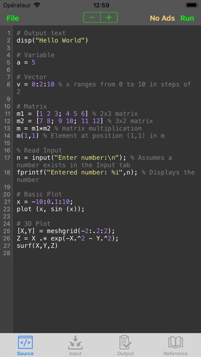 Madona: Run MATLAB/Octave code screenshot 2
