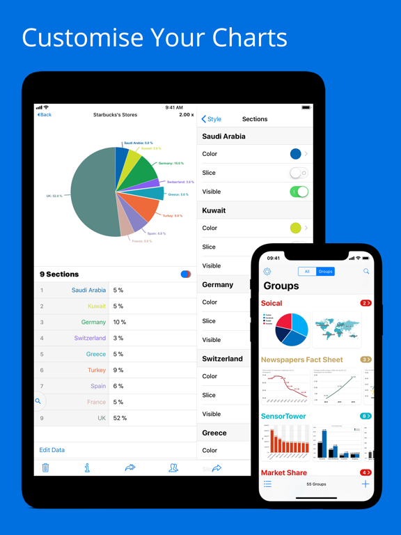 Visual Chart - Charting App Screenshots