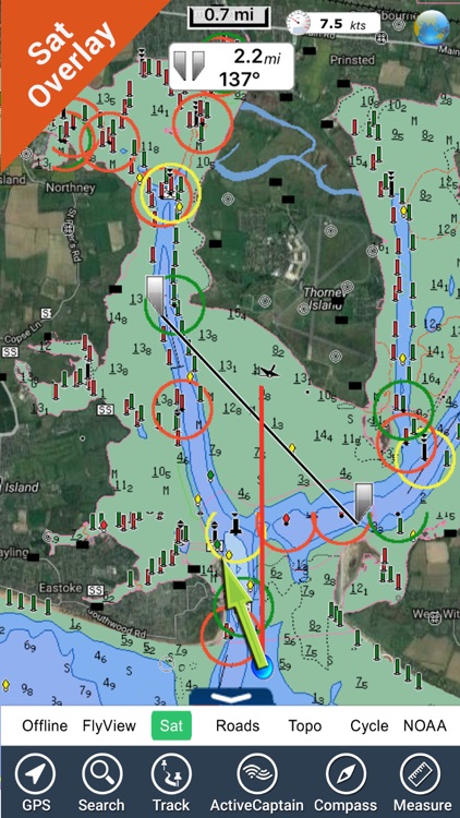 Marine : Solent HD - GPS Map Navigator