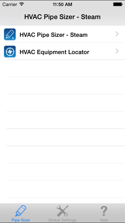 HVAC Pipe Sizer - Steam