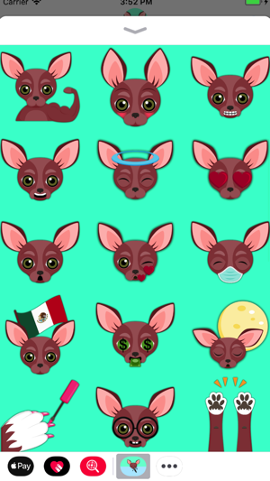 Red Chihuahua Emoji Stickers