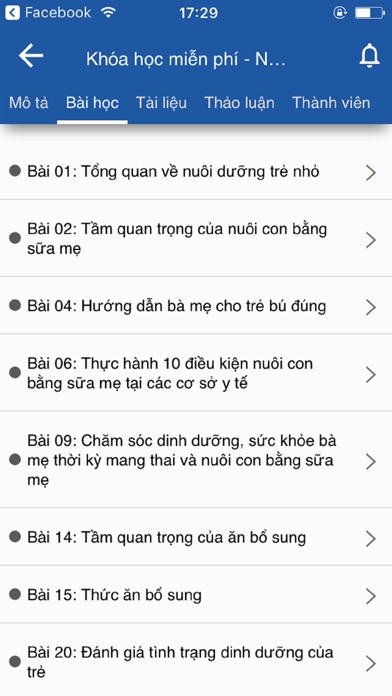 Nuôi Dưỡng Trẻ Nhỏ Elearning screenshot 3