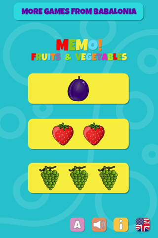 Memo  - Fruits & Vegetables screenshot 3