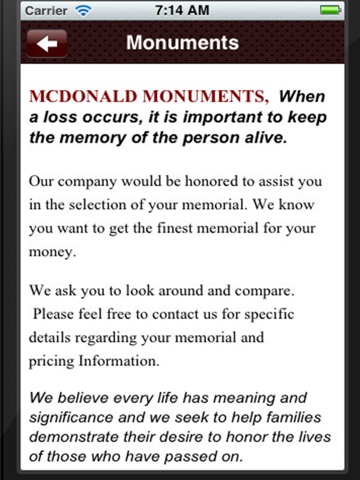 McDonald Funeral Home screenshot 3