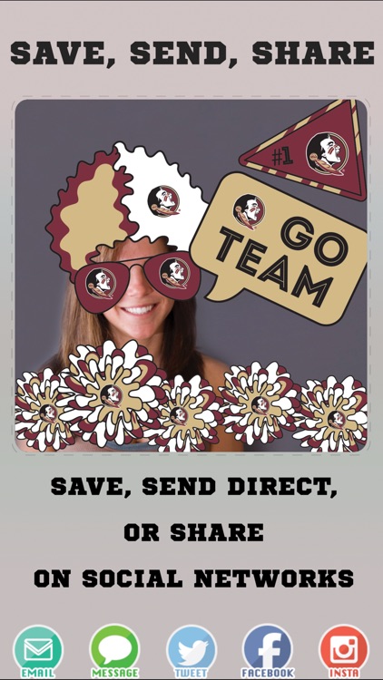 Florida State Seminoles PLUS Selfie Stickers screenshot-3