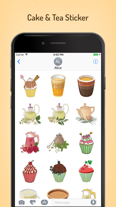 How to cancel & delete Appetizing Cake & Tea Stickers from iphone & ipad 1