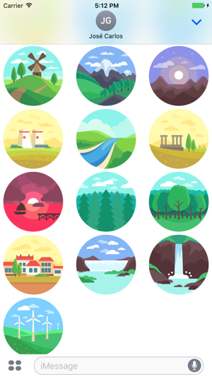 Landscapes Sticker Pack for iMessage(圖2)-速報App