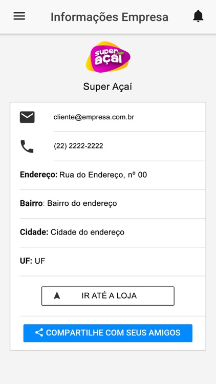 Super Açaí - Cartão Fidelidade