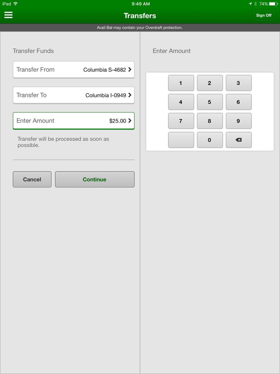 Columbia Bank Mobile for iPad screenshot-4