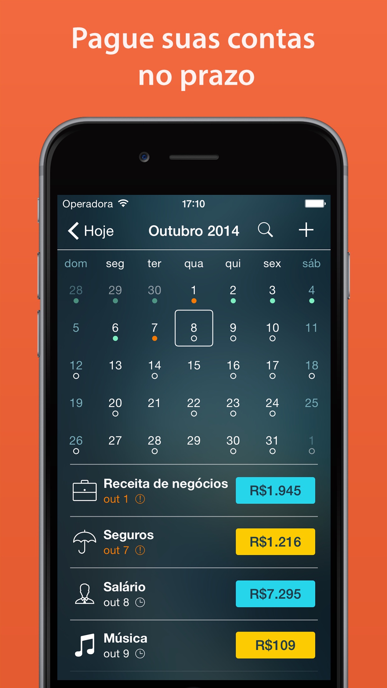 Screenshot do app Money Pro: Finanças Pessoais