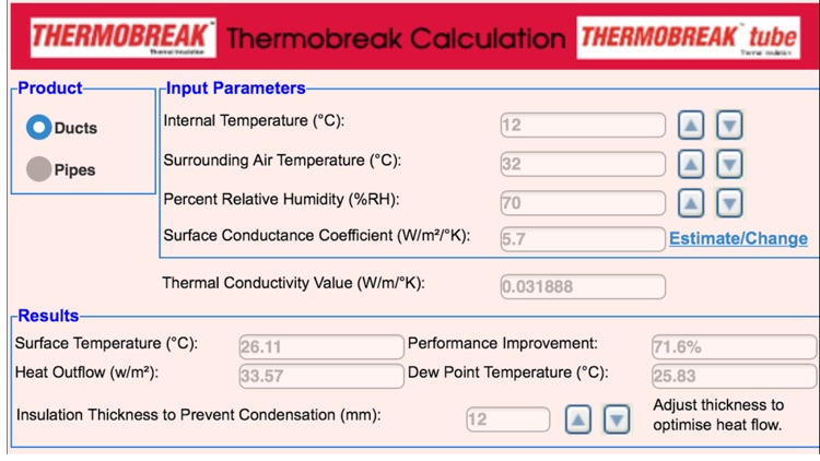 Thermobreak Calculation