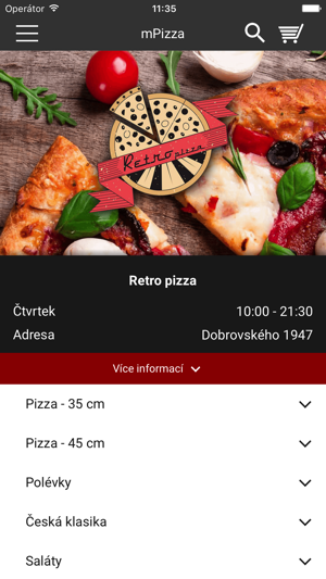 Retro pizza