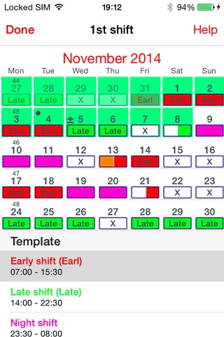 Roster-Calendar Pro screenshot 3