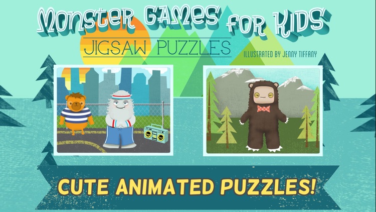 Monster Games for Kids: Jigsaw Puzzles HD - Gold