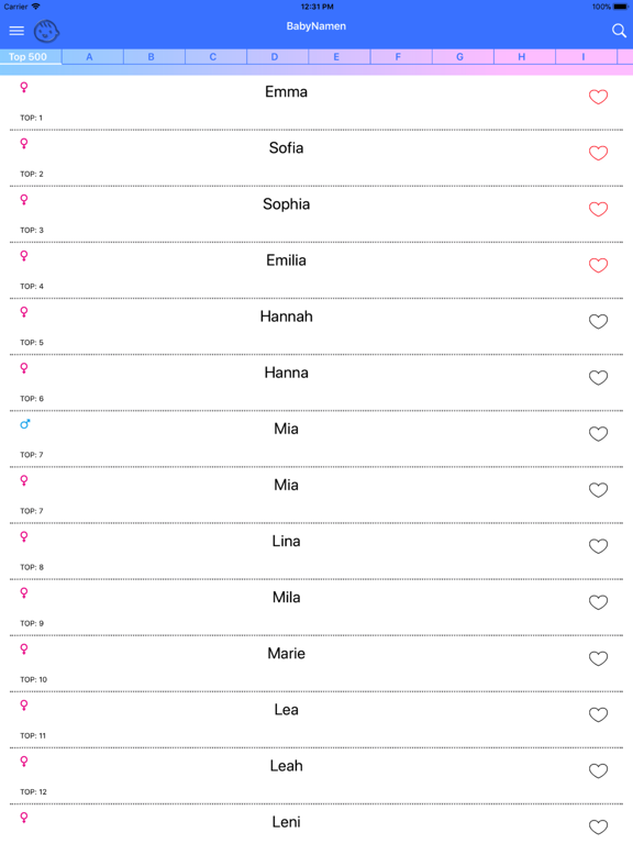 Screenshot #4 pour Babynamen Finder PRO+