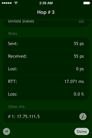 Nice Trace - Traceroute - náhled