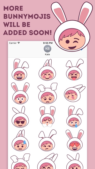 Bunnymoji - Cute Rabbit Bunny Emoji screenshot 2