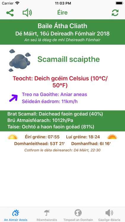 Aimsir - The Weather in Irish screenshot-0