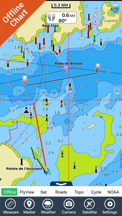 Brittany Nautical Charts GPS screenshot 3