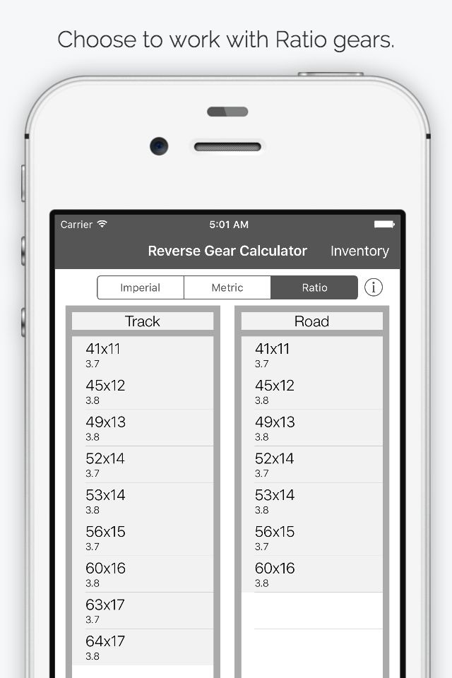 Track Cycling Gear Calculator screenshot 2