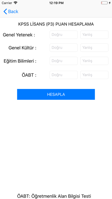 KPSS Puan Hesaplama screenshot 3