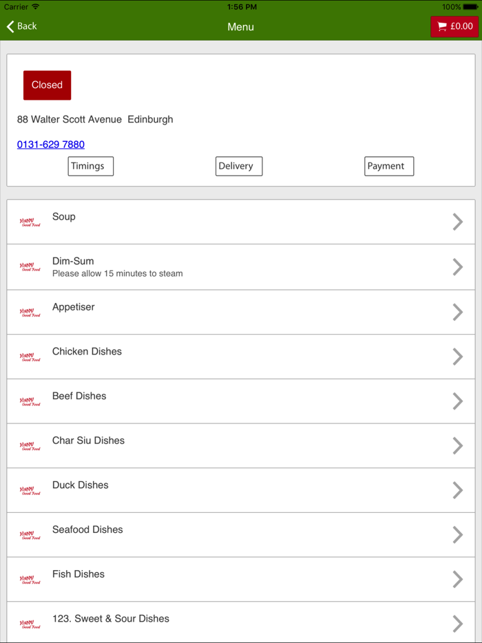 Happy Good Food Edinburgh