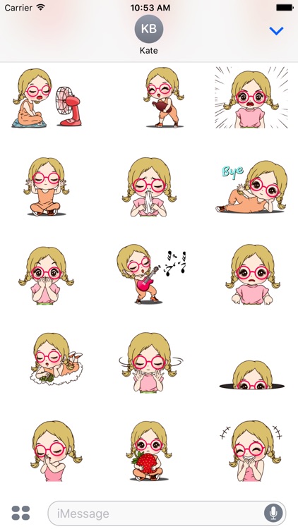 Glassy girl sticker