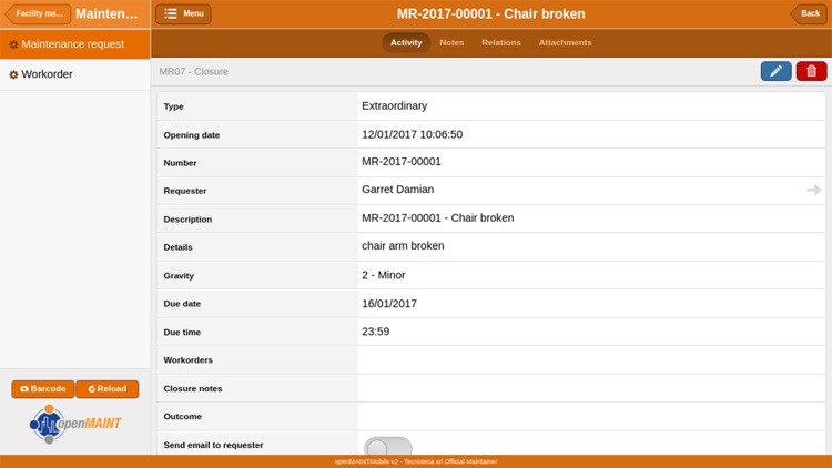 openMAINT v2 screenshot-3