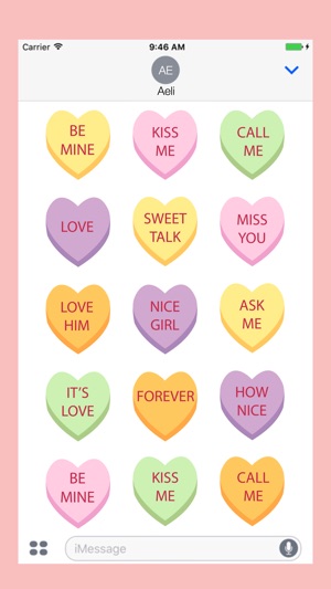 Candy Hearts Sticker(圖1)-速報App