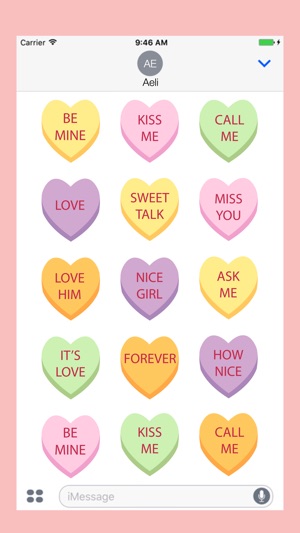 Candy Hearts Sticker