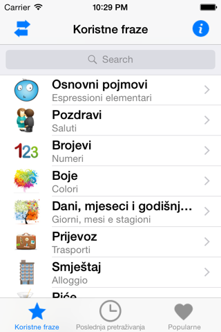 Frasi utili italiano-croato screenshot 2