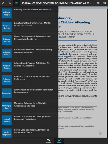 Journal of Developmental and Behavioral Pediatrics screenshot 3