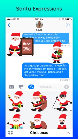 Santa Claus Chat Xmas Sticker(圖2)-速報App