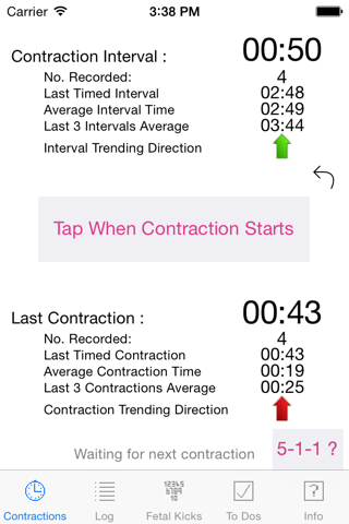 Contraction Timer and Fetal Kick Counter screenshot 2