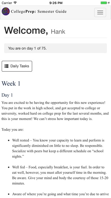 CollegePrep: Semester Guide screenshot 2