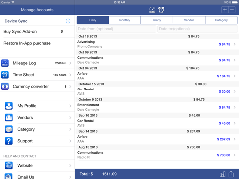 Скриншот из Business Expense Tracker 3.0 with Custom Reports