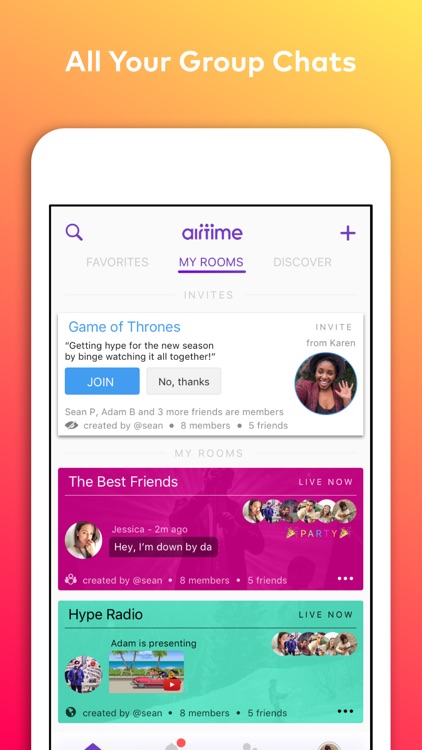 Airtime: Live Group Video Chat screenshot-4